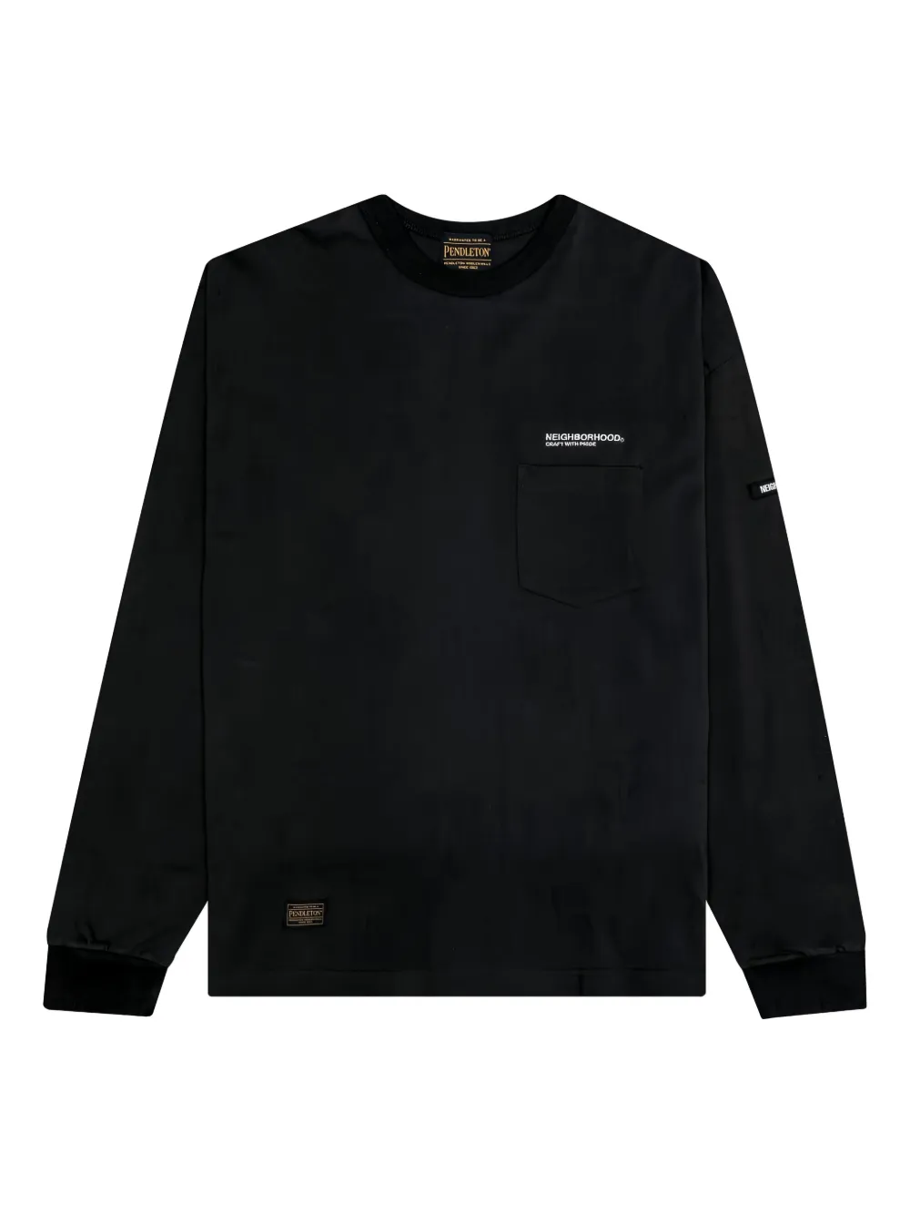 Neighborhood Pendleton sweater met lange mouwen Zwart