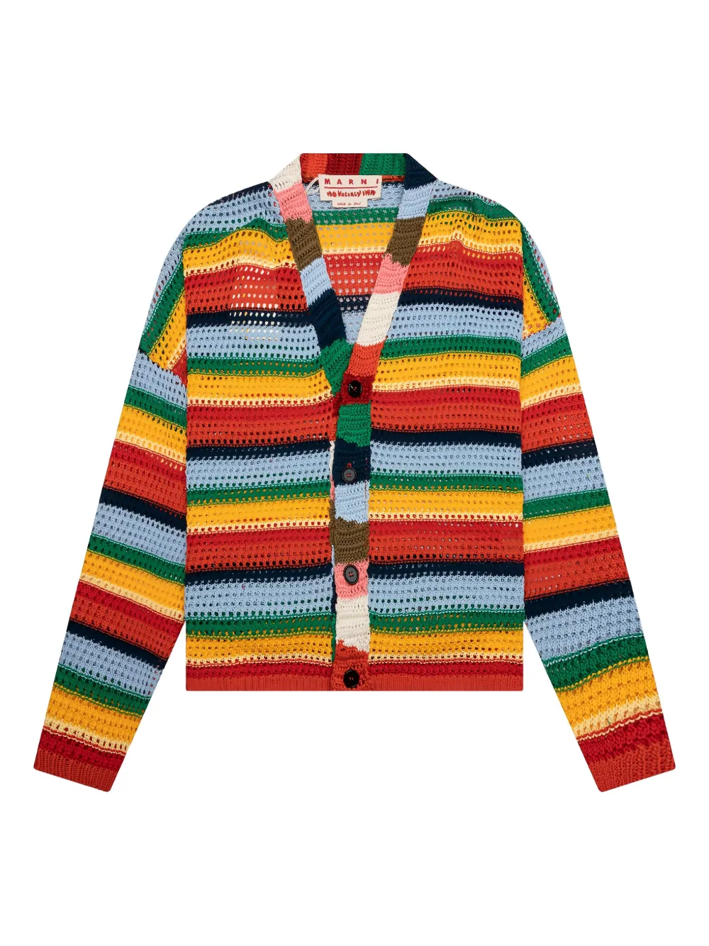 Marni x No Vacancy Inn Cardigan Multicolor Rood