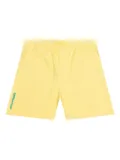 PUMA waffle-texture embroidered shorts - Yellow