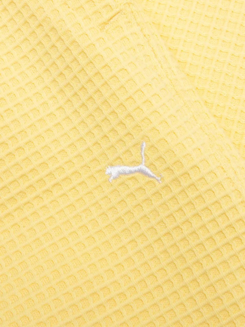 PUMA Shorts met geborduurde wafeltextuur Geel