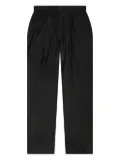 Awake NY pleated elastic-waist trousers - Black