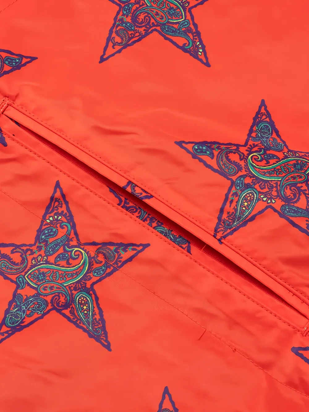 Needles Jack met sterrenprint en paisley-print Rood