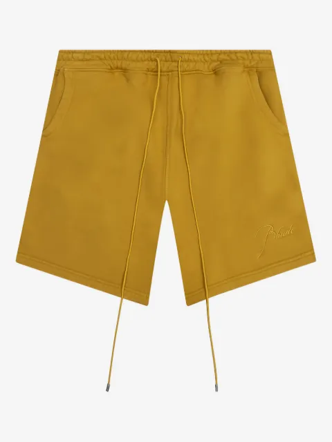 RHUDE logo-embroidered track shorts