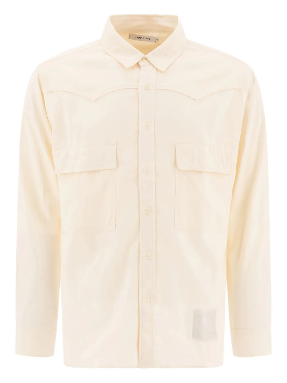Nonnative Logo-embroidered Buttoned Shirt In Neutral