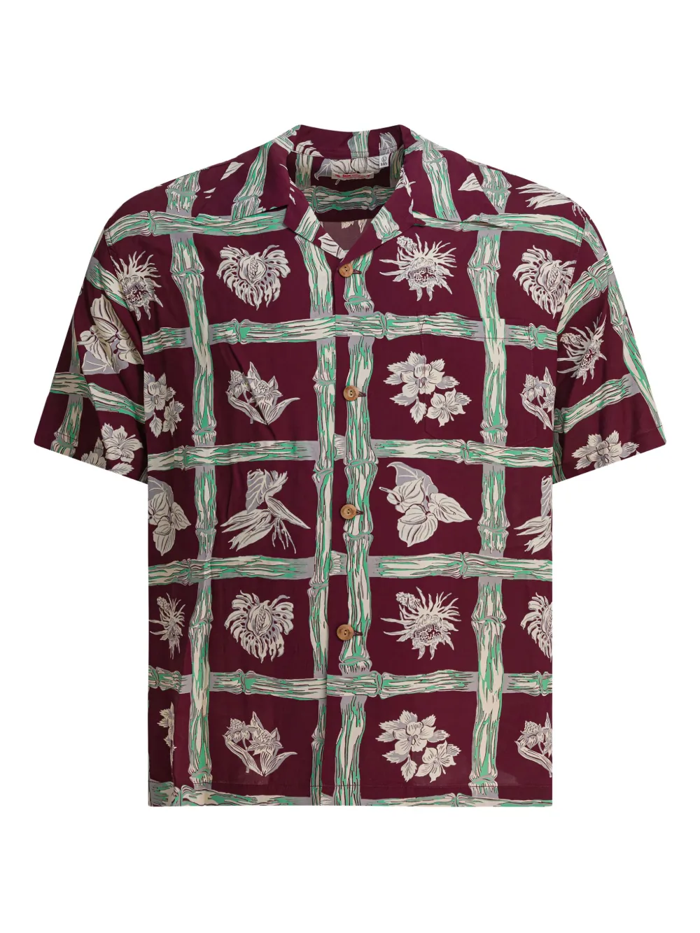 Sun Surf Island Plants Shirts Bordeaux In Multi