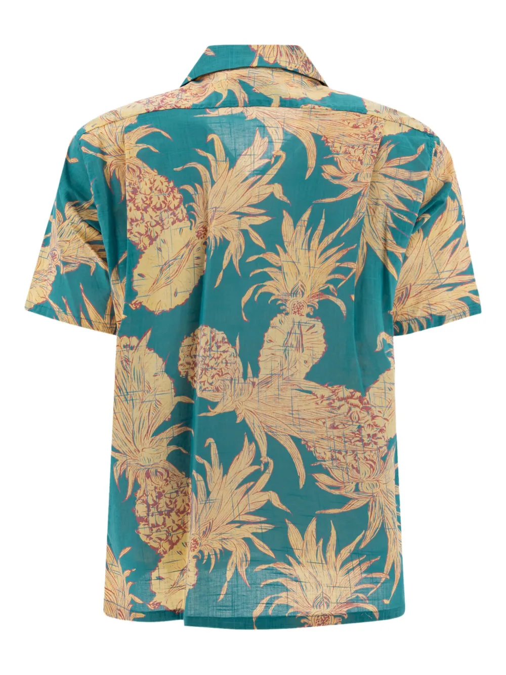 Sun Surf pineapple-print short-sleeve shirt - Blauw