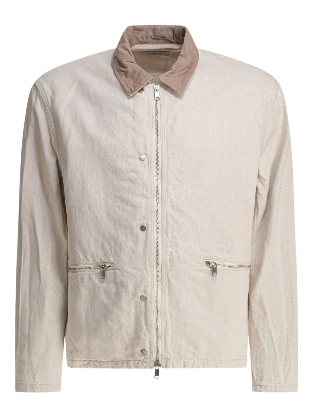 Nonnative Relaxed Fit Cotton-linen Blend Jacket In Neutral