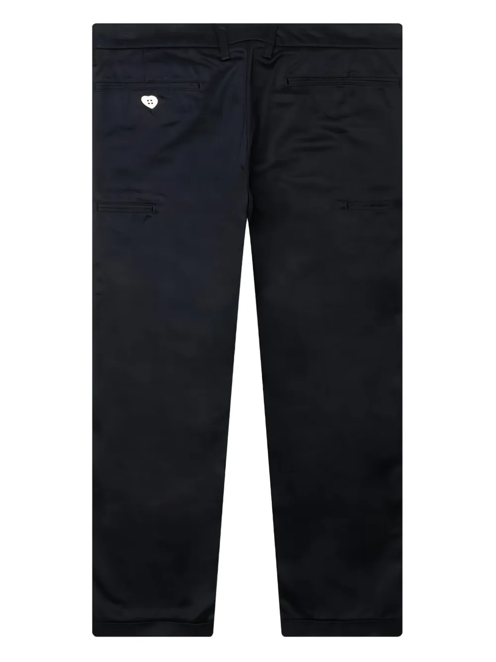 Human Made heart-embroidered chinos - ブルー Human Made heart-embroidered chinos - ブルー