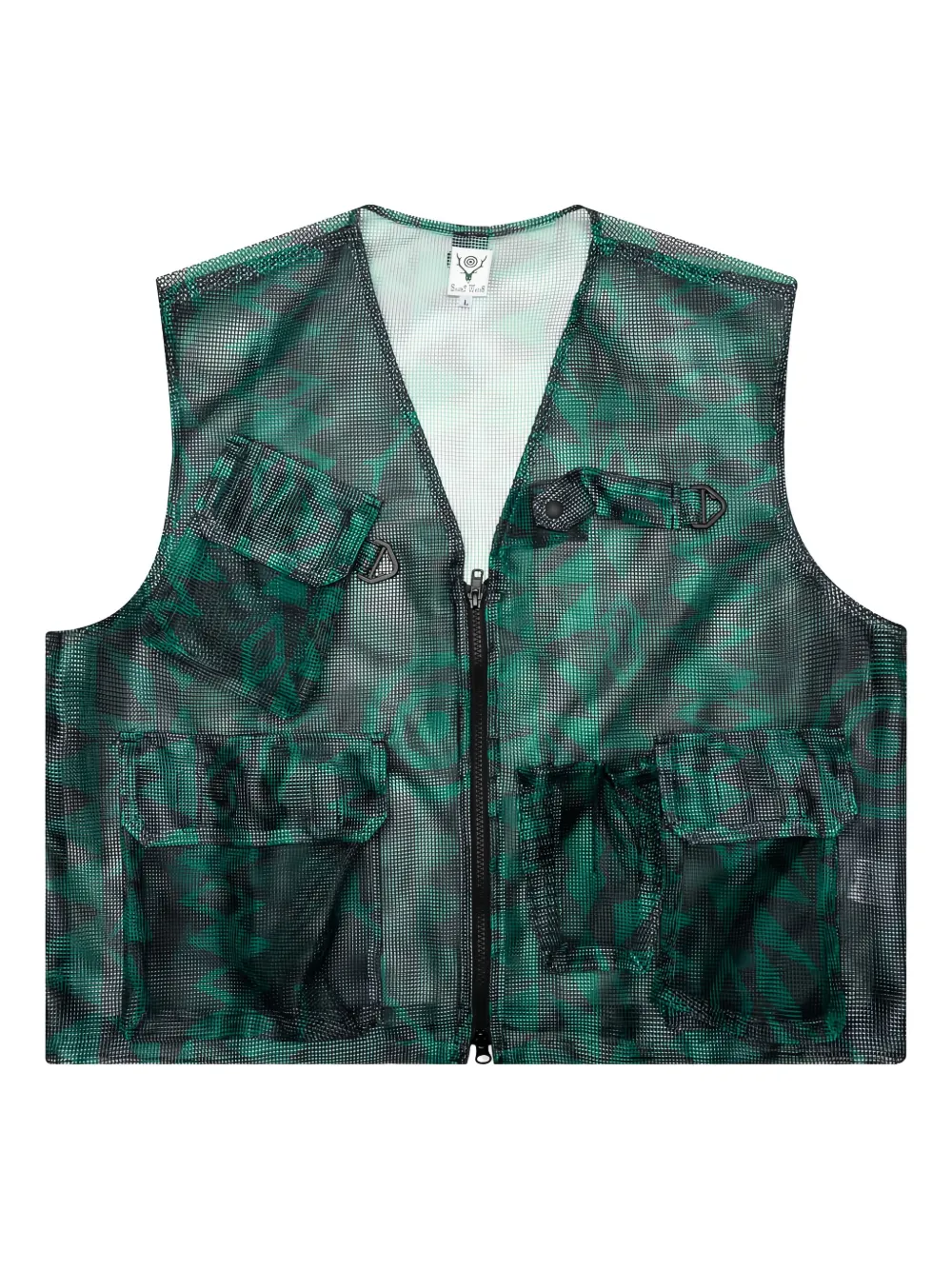 SOUTH2 WEST8 mesh pocket vest - グリーン SOUTH2 WEST8 mesh pocket vest - グリーン