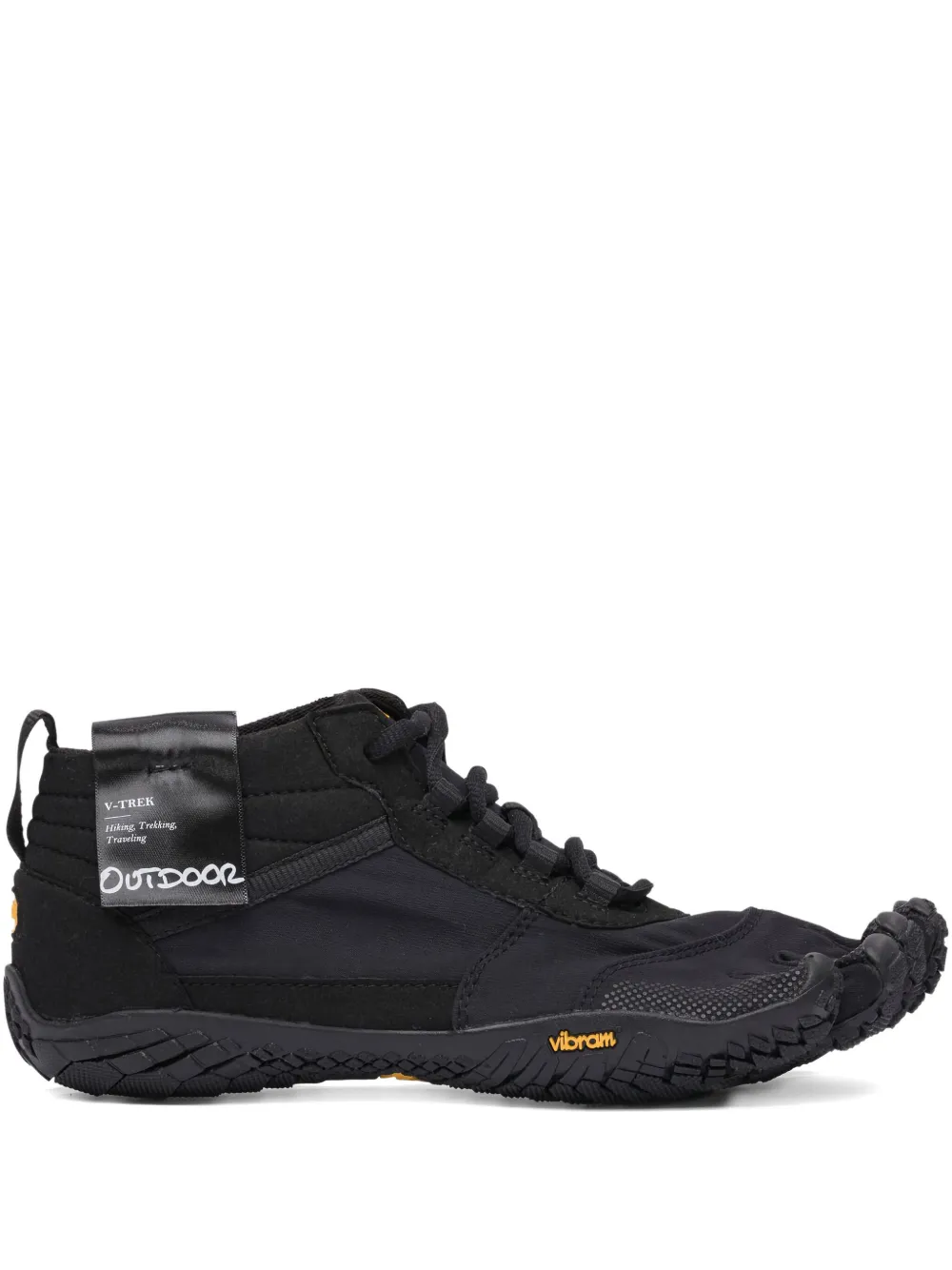 Vibram V-trek Lace-up Toe Sneakers In Black