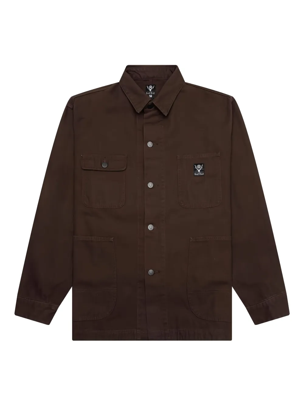 SOUTH2 WEST8 button-flap pocket shirt jacket - ブラウン SOUTH2 WEST8 button-flap pocket shirt jacket - ブラウン