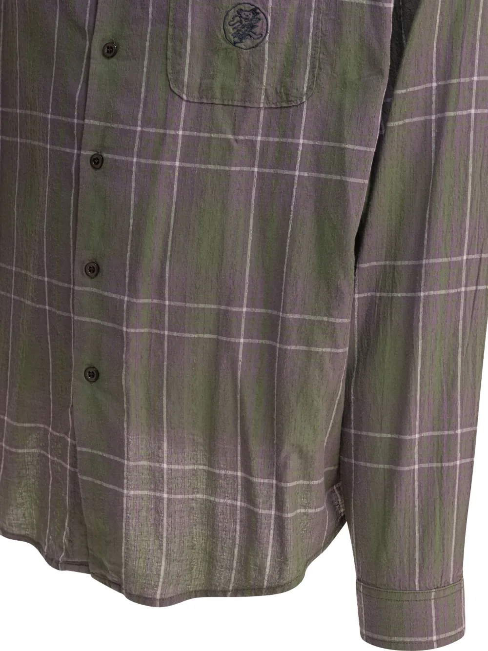 Checked Embroidered Shirt