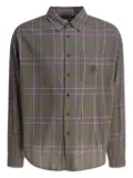 This Is Never That checked embroidered shirt - Green
