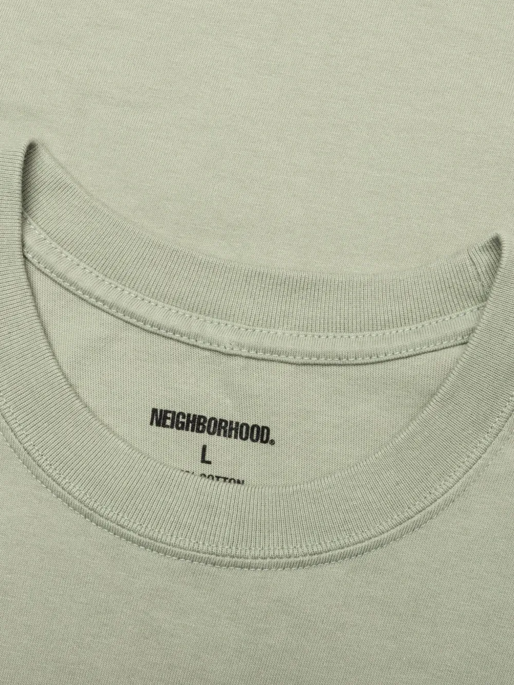 Neighborhood T-shirt met logoprint Groen