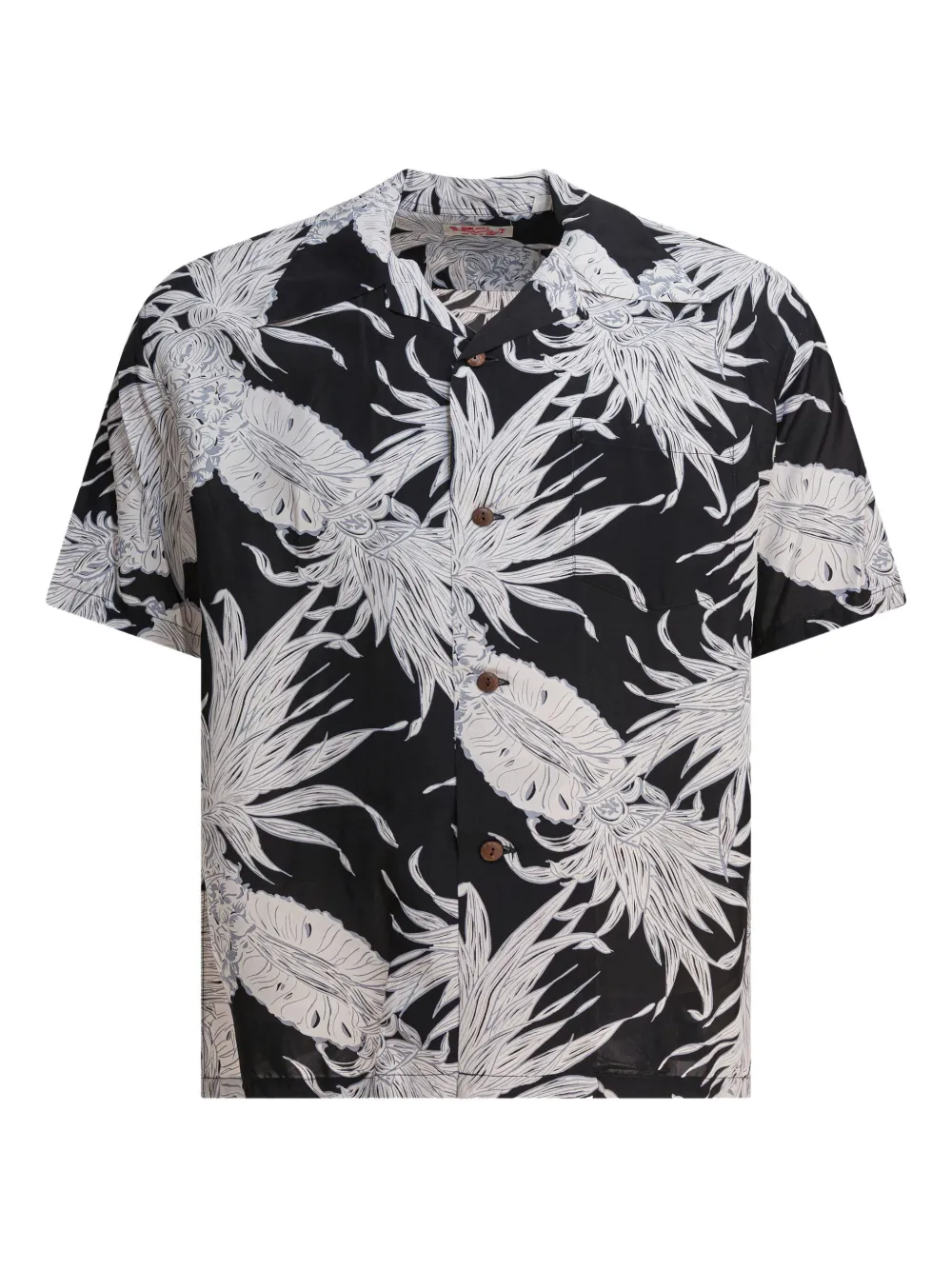 Sun Surf floral-print shirt | Black | Image 1