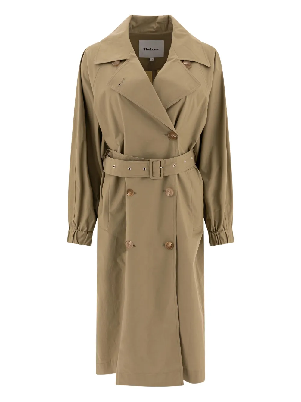 Theloom Belted Double-breasted Trench Coat In Brown