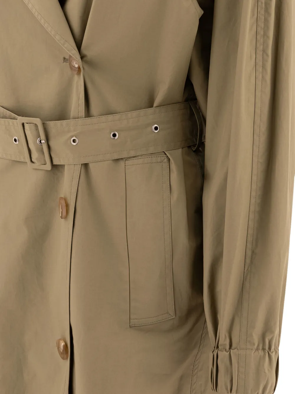 Theloom Belted Double-breasted Trench Coat In Brown