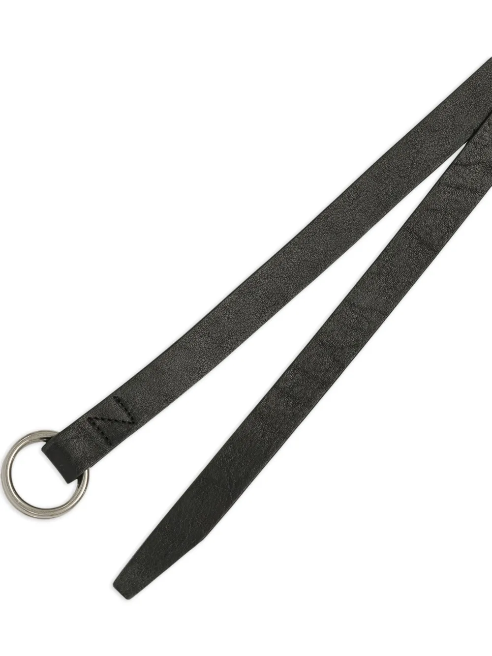 nonnative double-ring leather belt Zwart