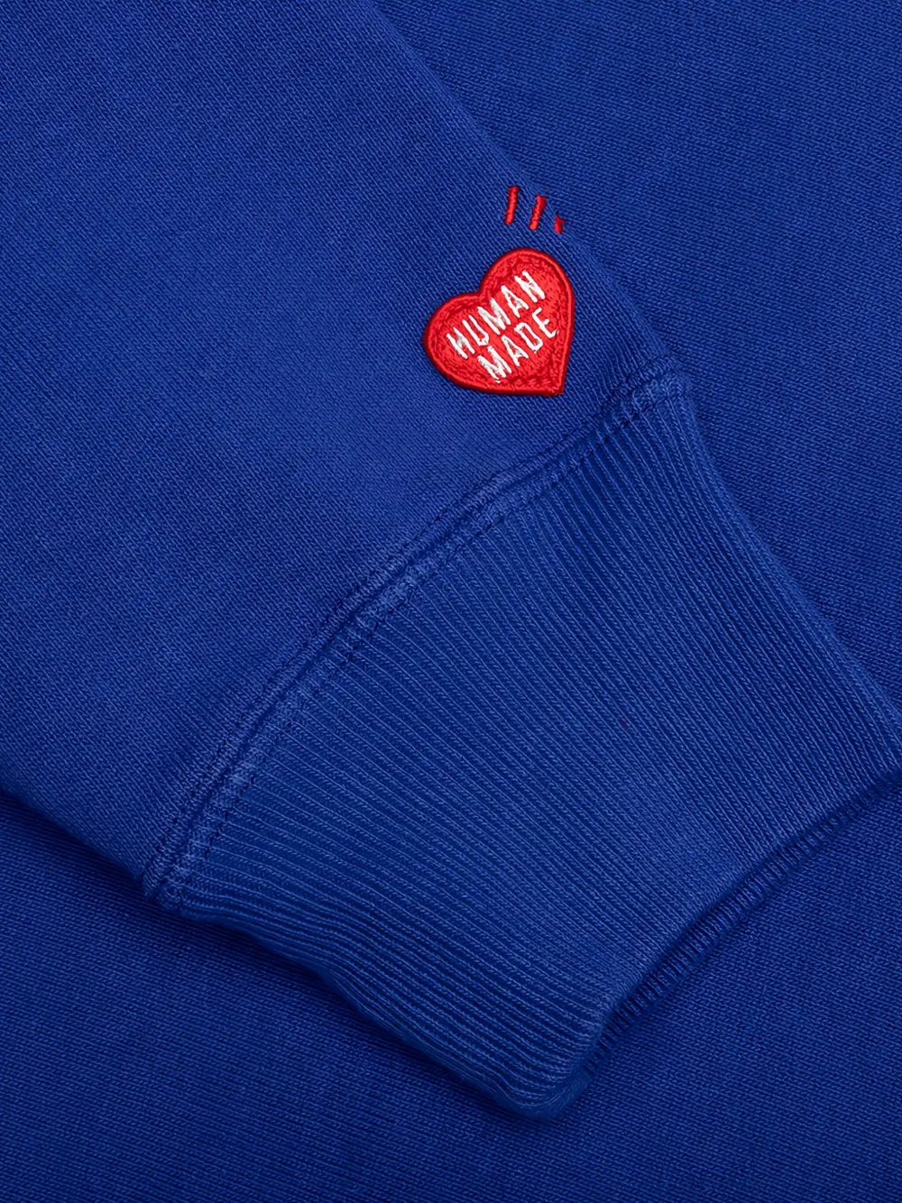 Human Made heavyweight badger-logo hoodie Blauw