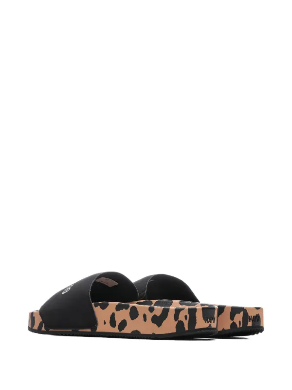 WACKO MARIA leopard-print Sandals | Neutrals | FARFETCH TW