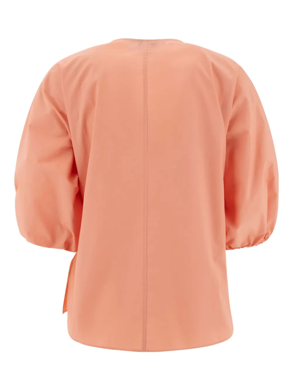 THE LOOM Wikkelblouse met pofmouwen - Oranje