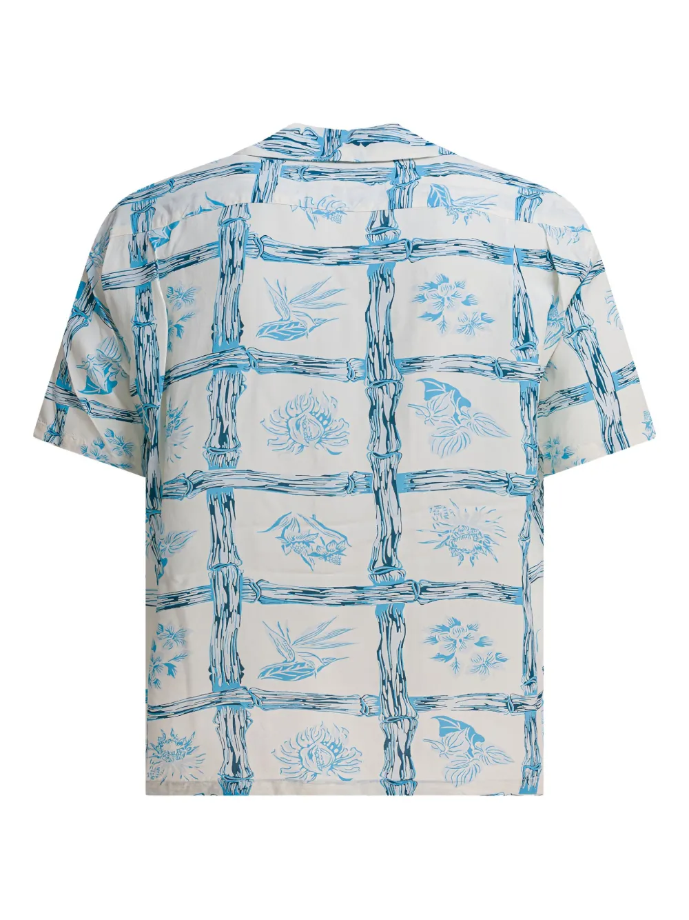 Sun Surf floral bamboo shirt - Blauw