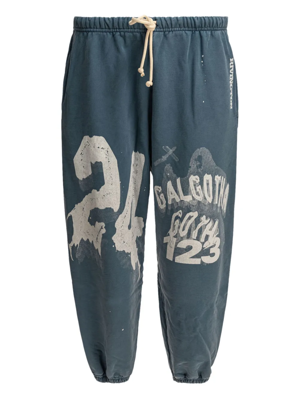 graphic-print drawstring trousers