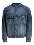 nonnative mandarin-collar denim jacket - Blue