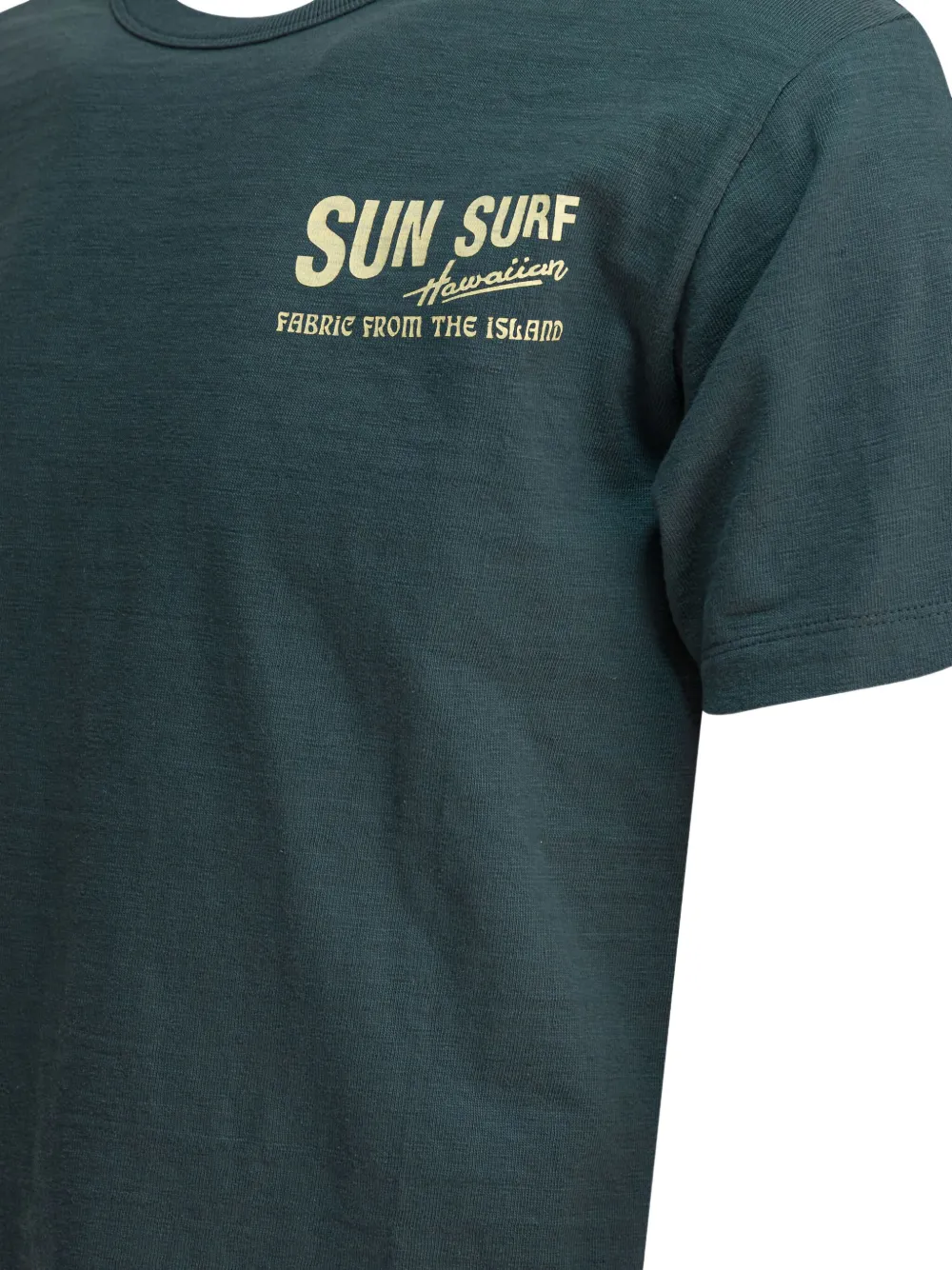 Sun Surf Green Cotton T-shirt In Green