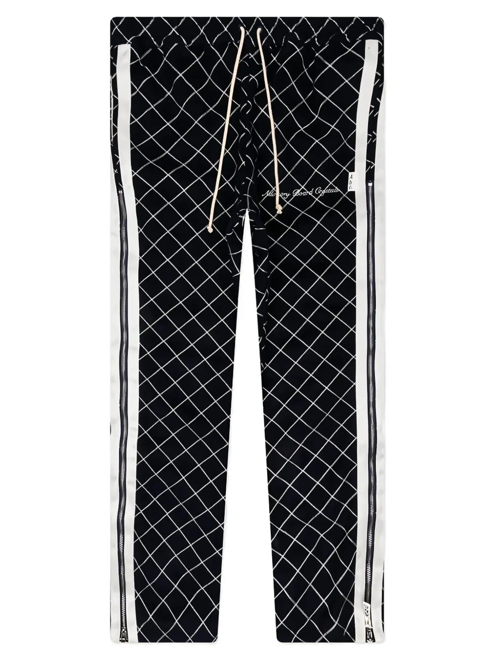 Advisory Board Crystals diamond-quilted zip-detail trousers - ブラック Advisory Board Crystals diamond-quilted zip-detail trousers - ブラック