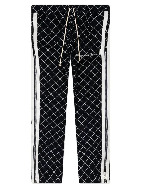 Advisory Board Crystals diamond-quilted zip-detail trousers