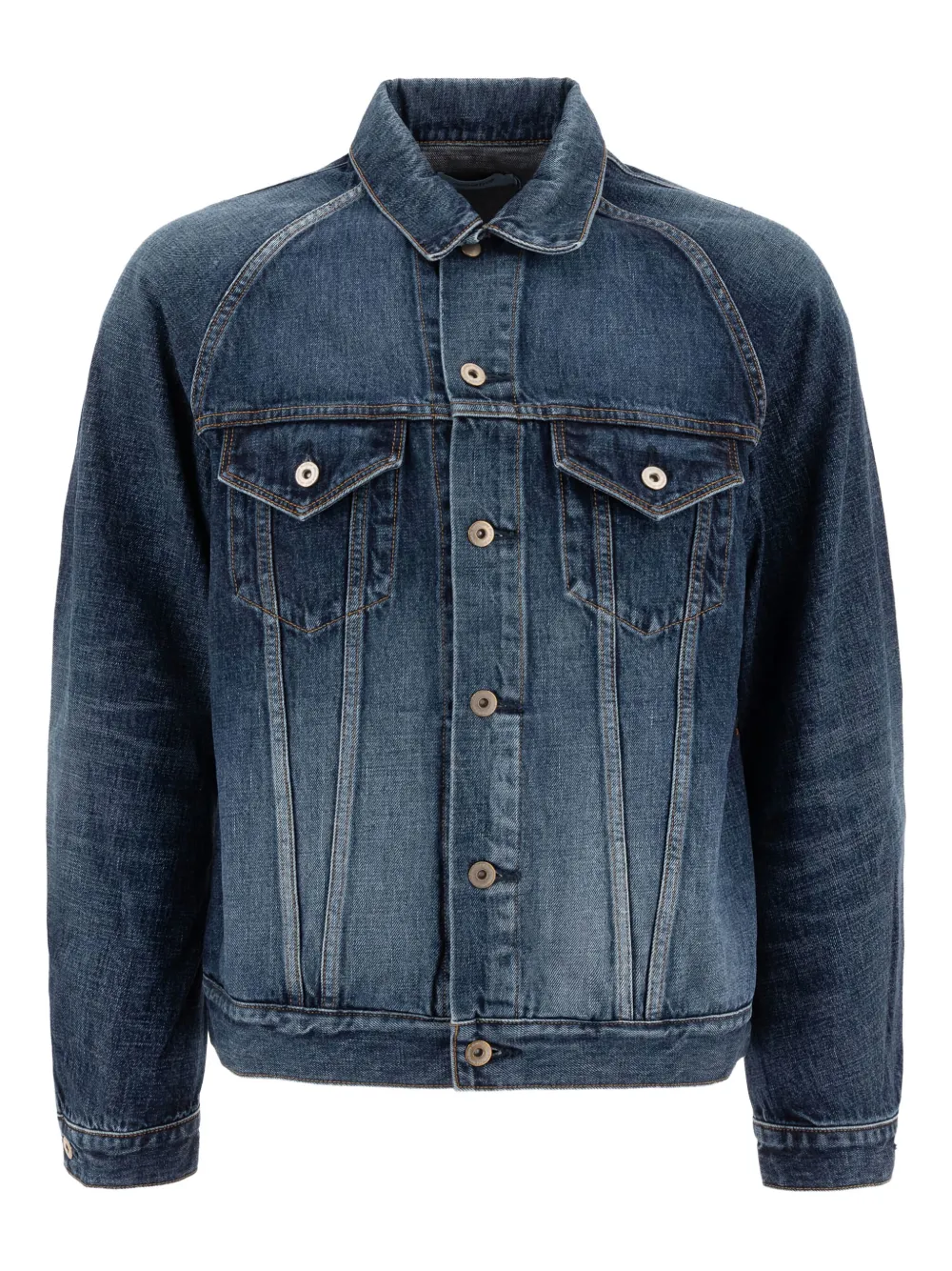curved-yoke denim jacket