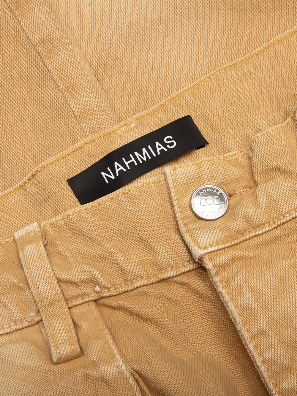 Nahmias Cargo broek met logo Geel