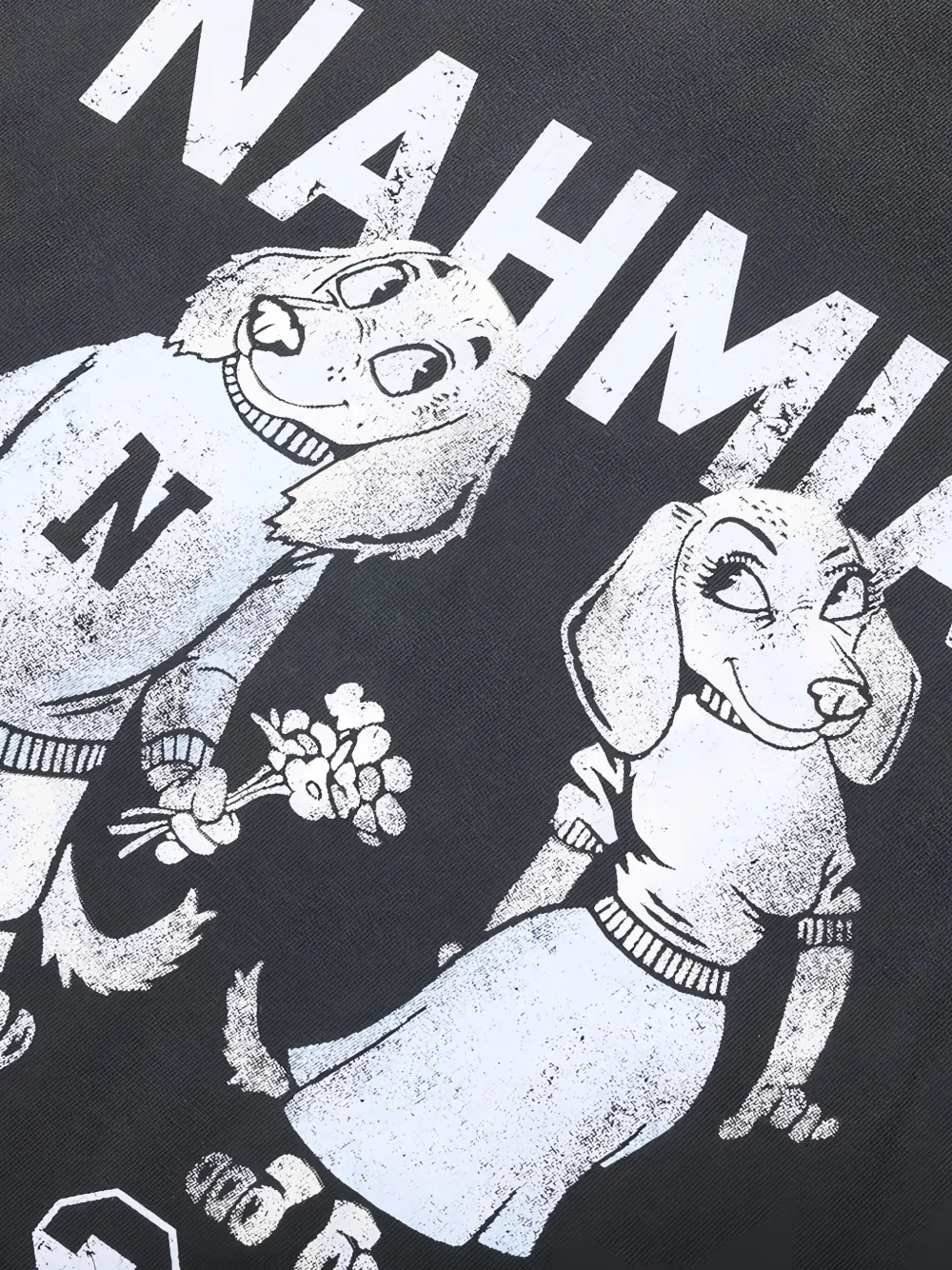 Nahmias T-shirt met grafische print Zwart
