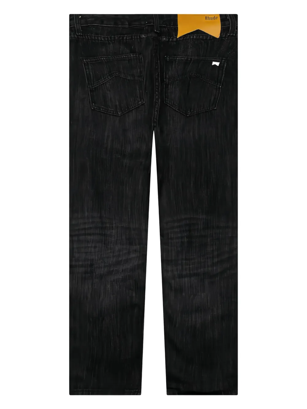 RHUDE Classic jeans met logopatch - Zwart
