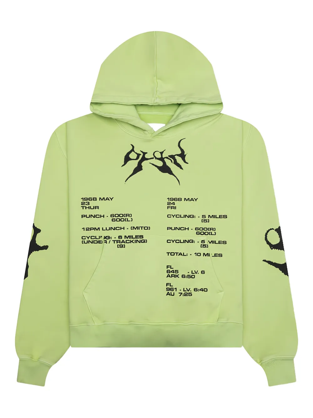 D-R-G-N Journal printed hoodie - グリーン D-R-G-N Journal printed hoodie - グリーン