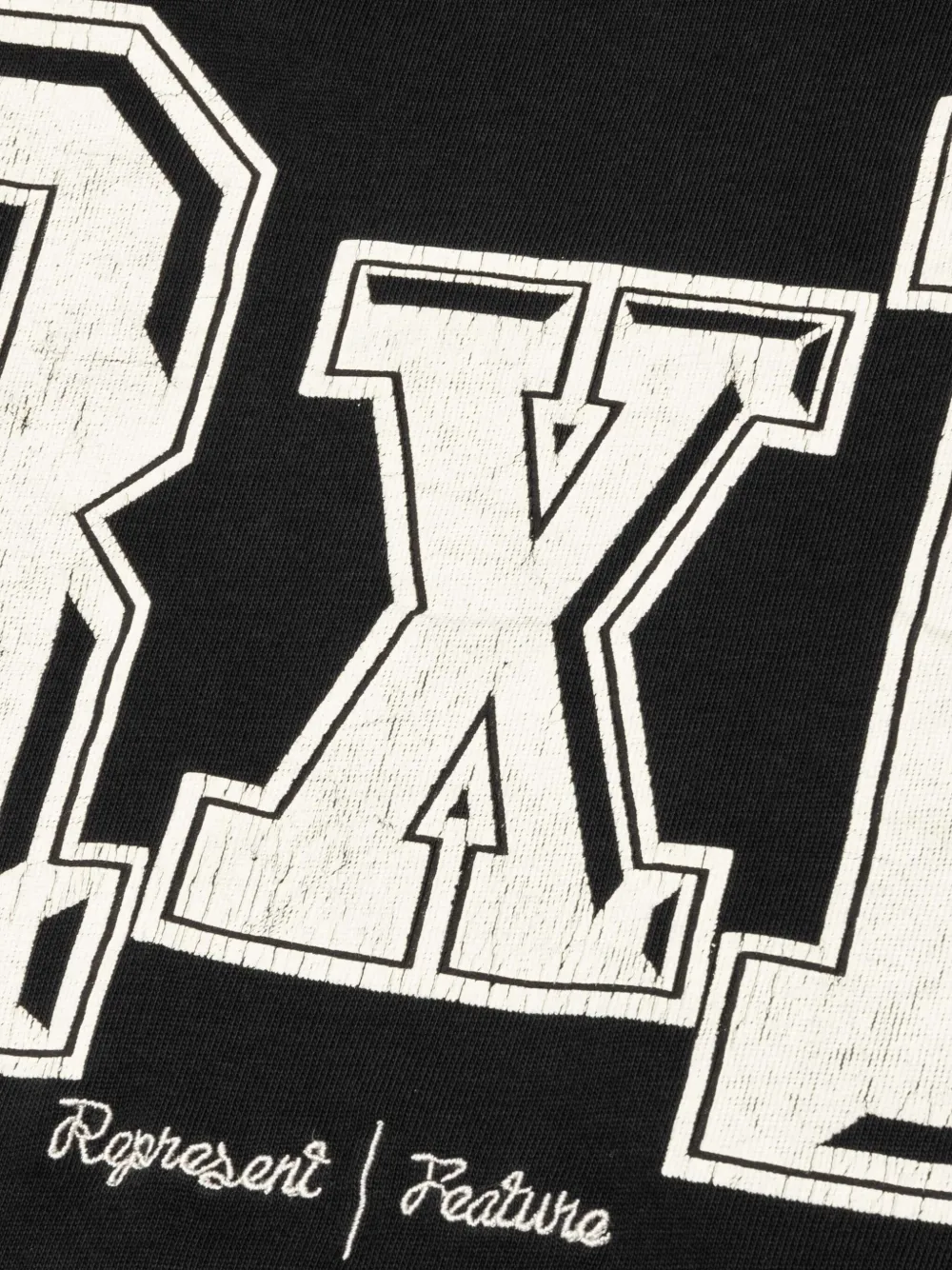 Represent x Feature T-shirt met grafische print en lange mouwen Zwart