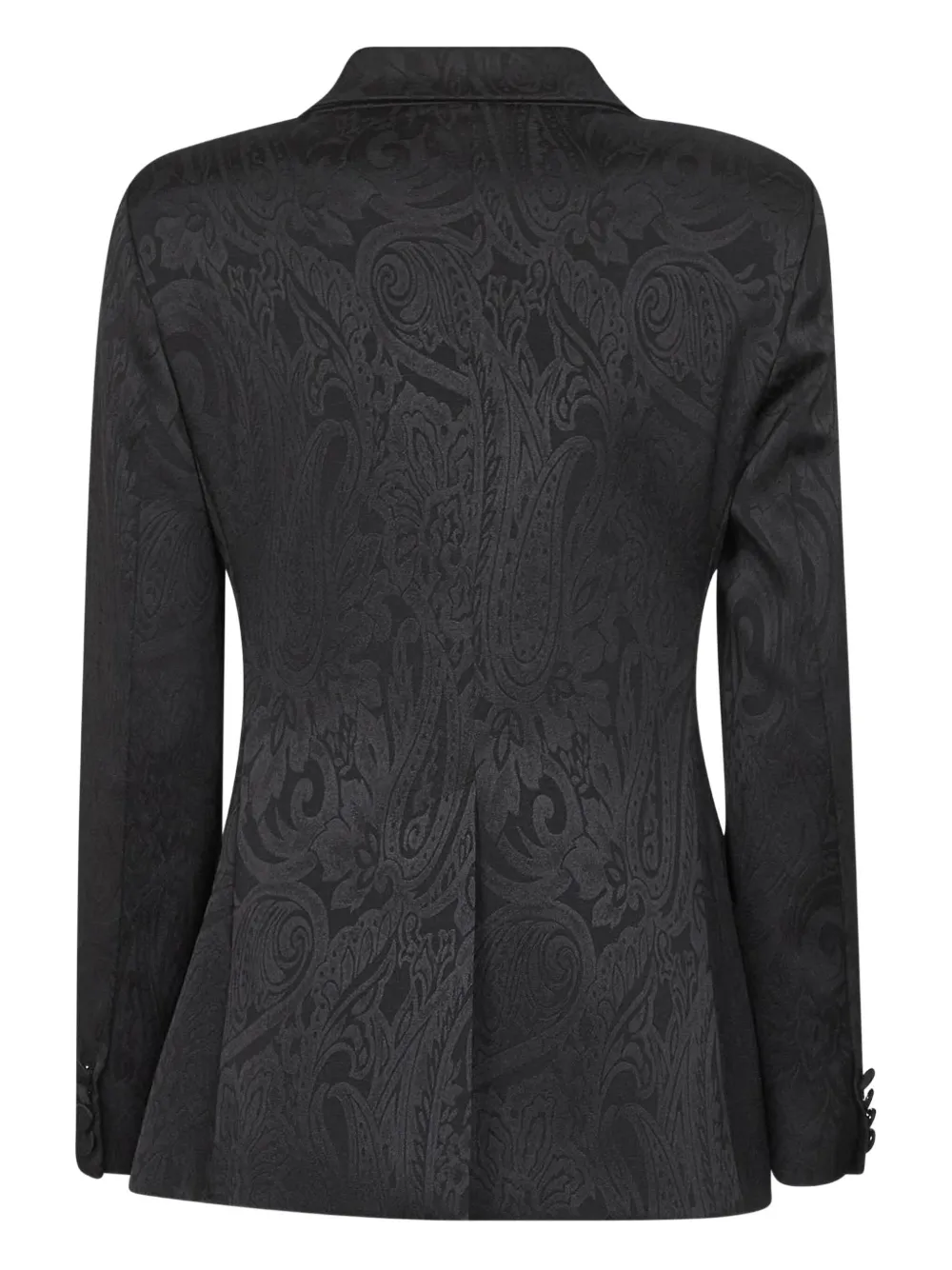 Blanca Vita floral-motif double-breasted blazer Zwart