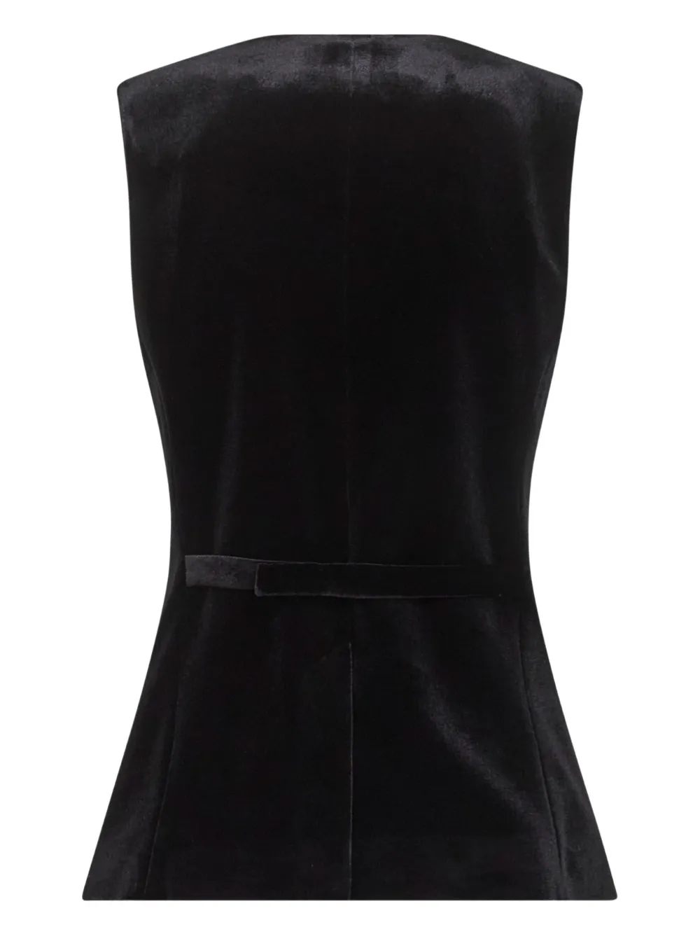 Blanca Vita three-button velvet waistcoat Zwart