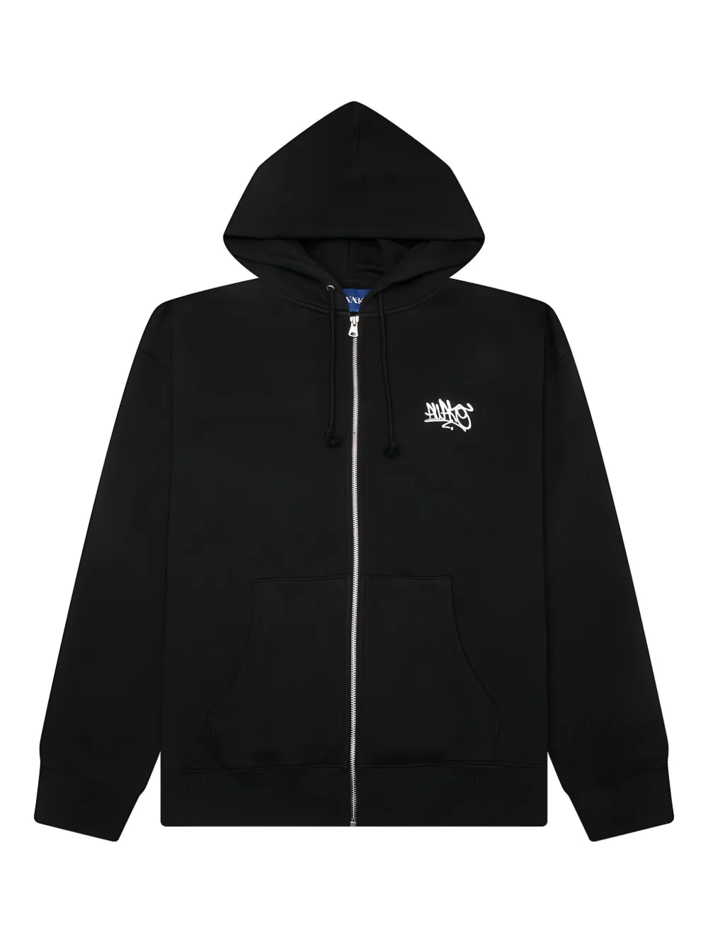 zip-up embroidered hoodie