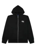 Awake NY zip-up embroidered hoodie - Black