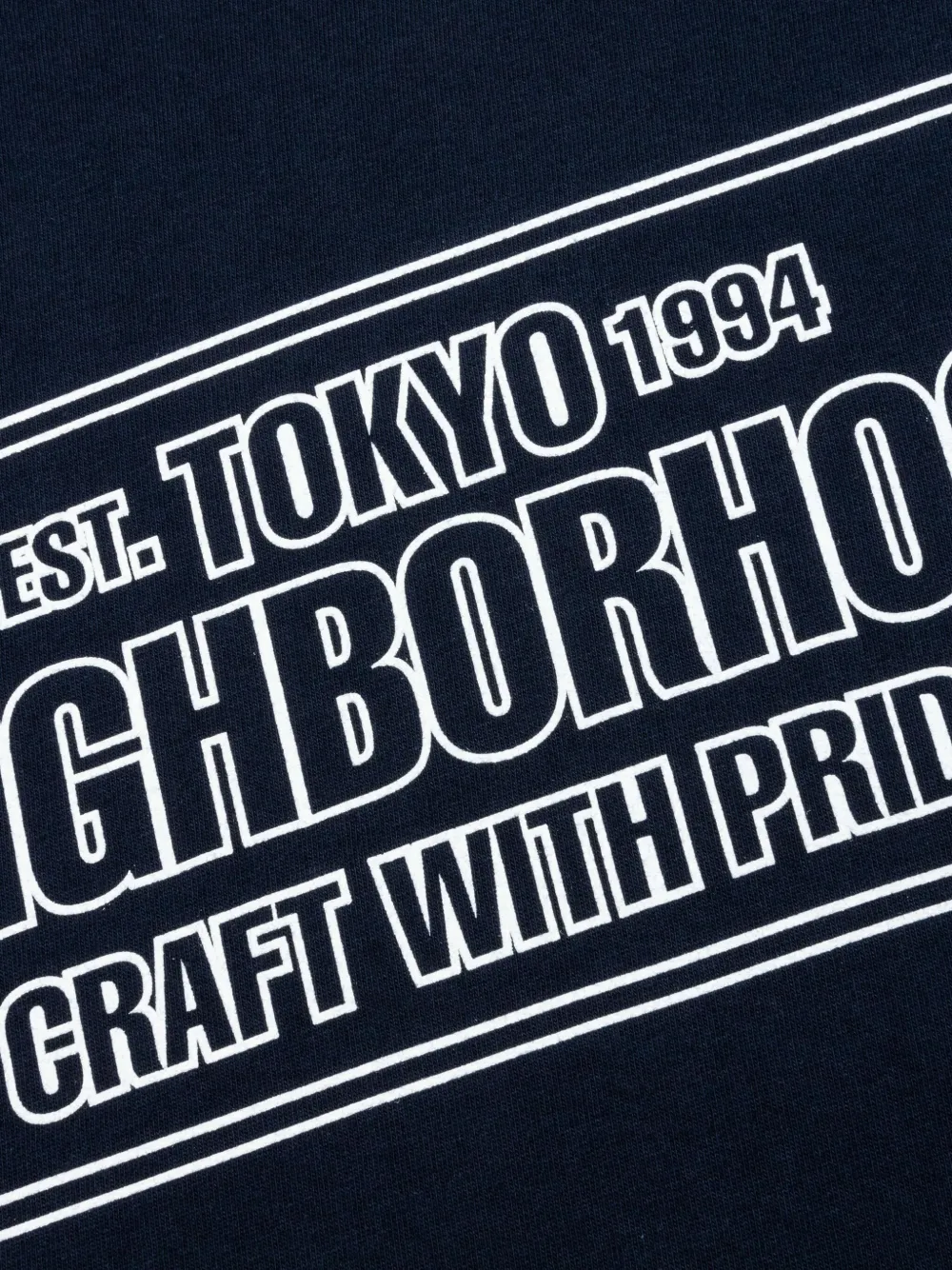 Neighborhood Katoenen T-shirt met logoprint Blue