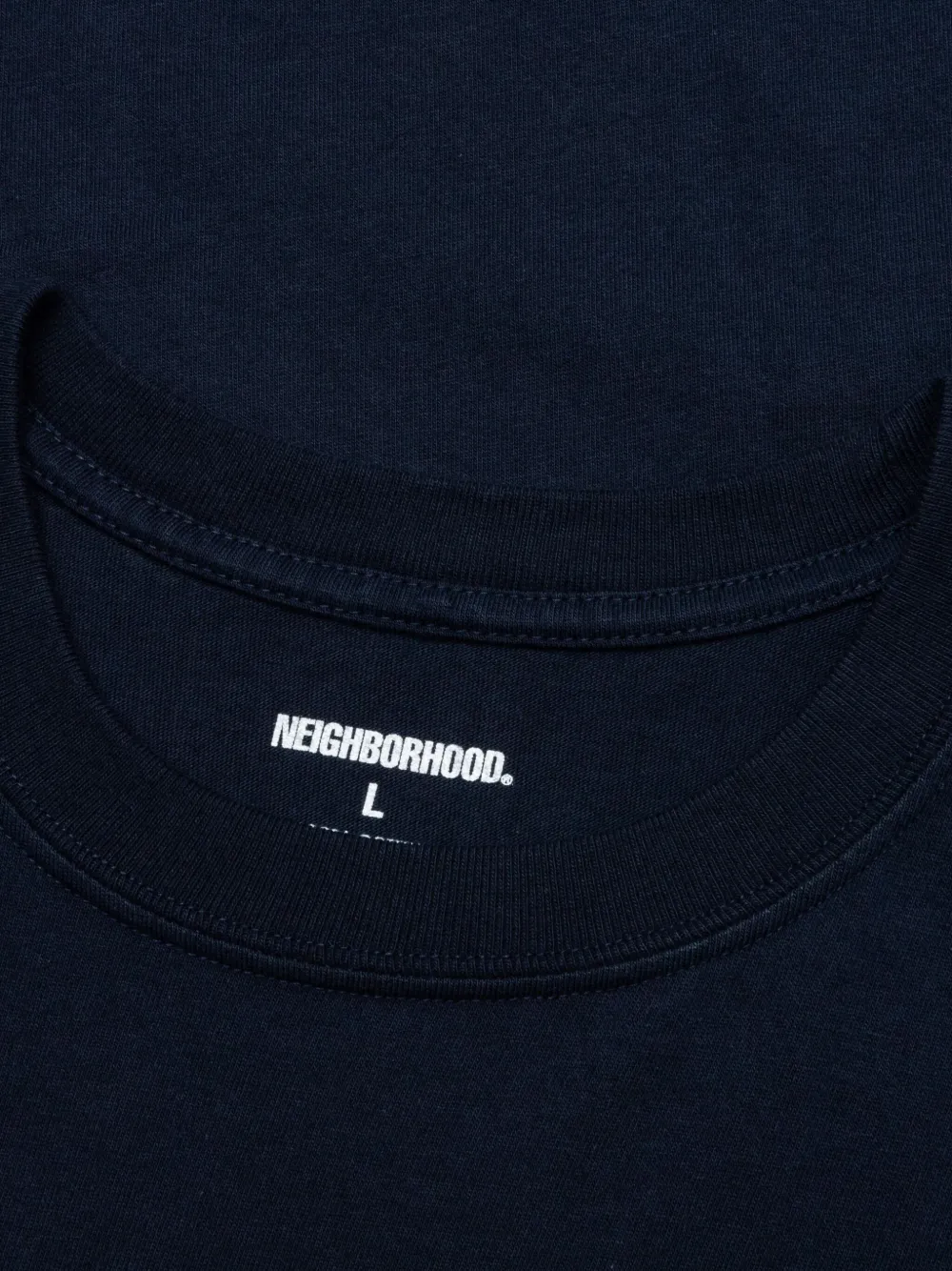 Neighborhood Katoenen T-shirt met logoprint Blue