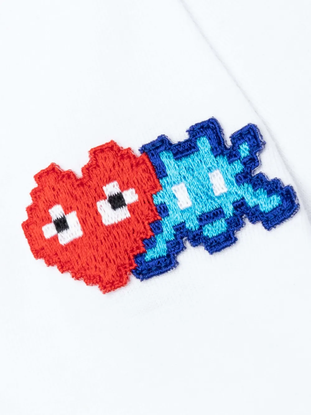 Comme Des Garçons Play x The Artist Invader T-shirt met hartpatch en lange mouwen Wit