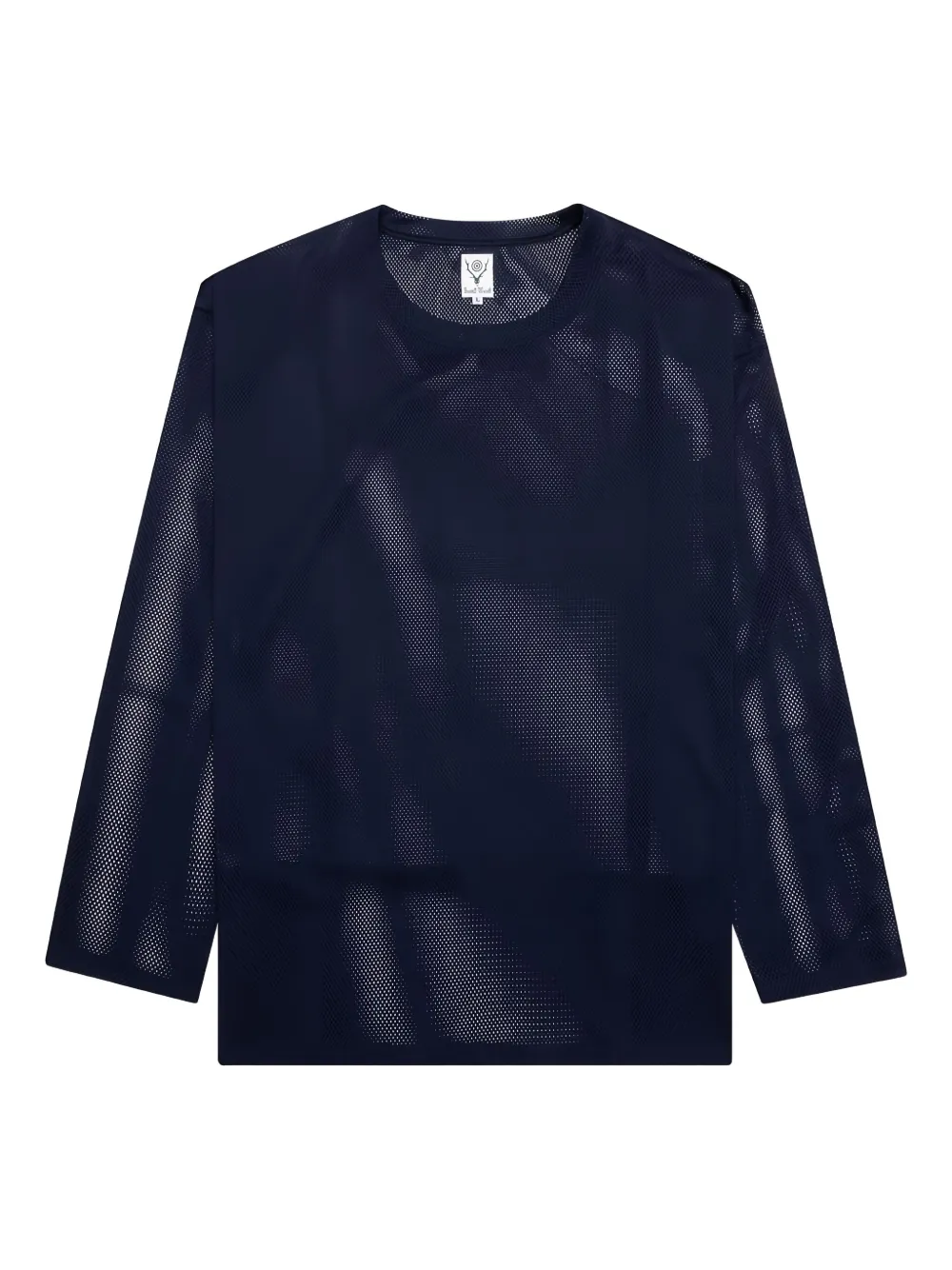 SOUTH2 WEST8 mesh knit crew-neck T-shirt - ブルー SOUTH2 WEST8 mesh knit crew-neck T-shirt - ブルー