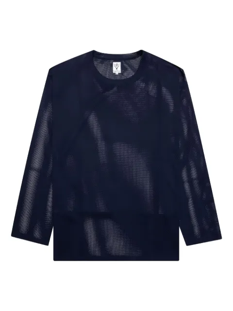 SOUTH2 WEST8 mesh knit crew-neck T-shirt