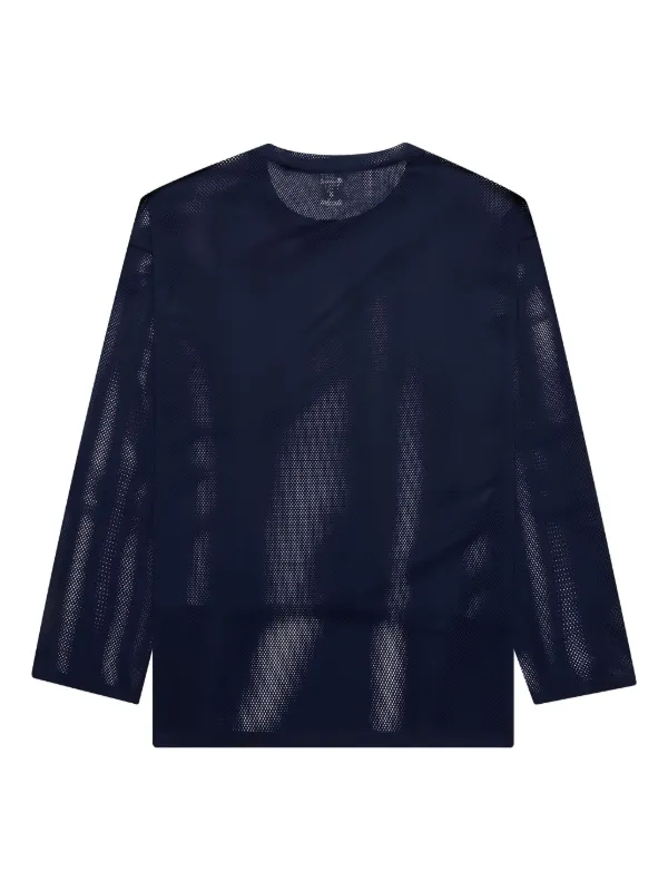 トップス SOUTH2 WEST8 CREW NECK SHIRT - KNIT MESH SOUTH2 WEST8 Mesh Knit crew-neck T-shirt | Blue | FARFETCH
