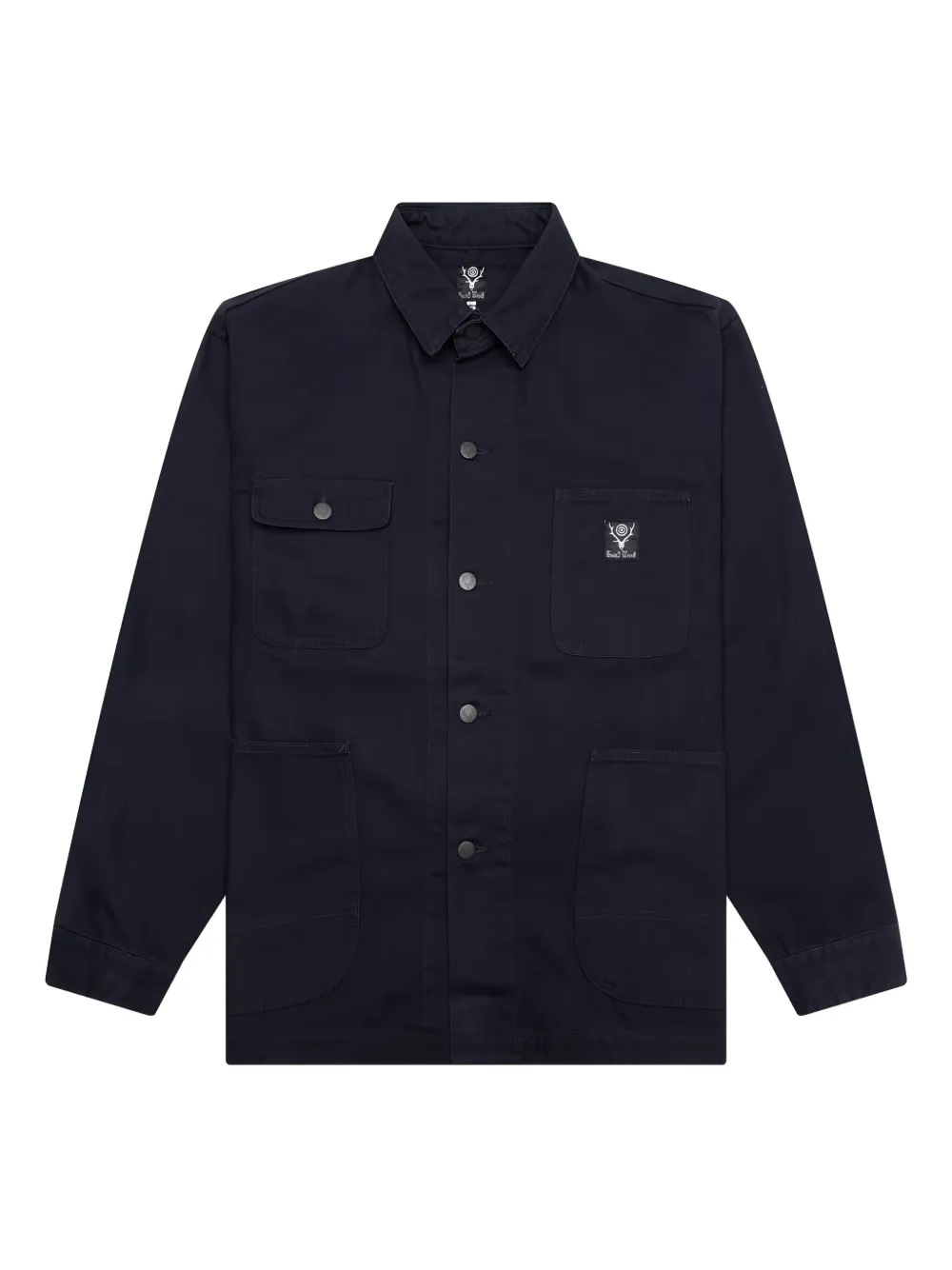 SOUTH2 WEST8 button-up jacket - ブルー SOUTH2 WEST8 button-up jacket - ブルー