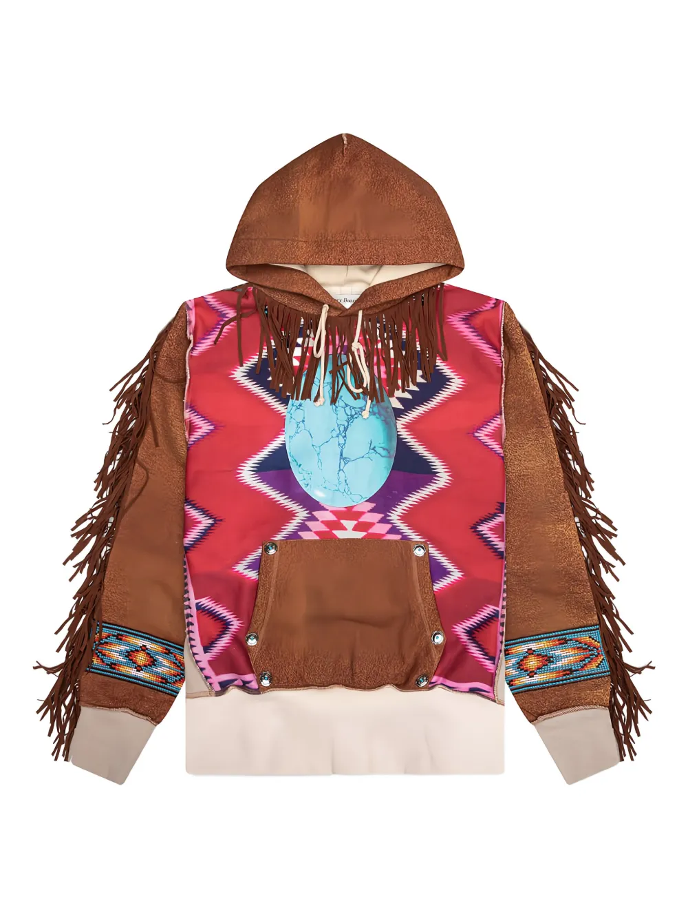 Advisory Board Crystals fringed hoodie - ブラウン Advisory Board Crystals fringed hoodie - ブラウン