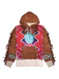 Advisory Board Crystals fringed hoodie - Brown